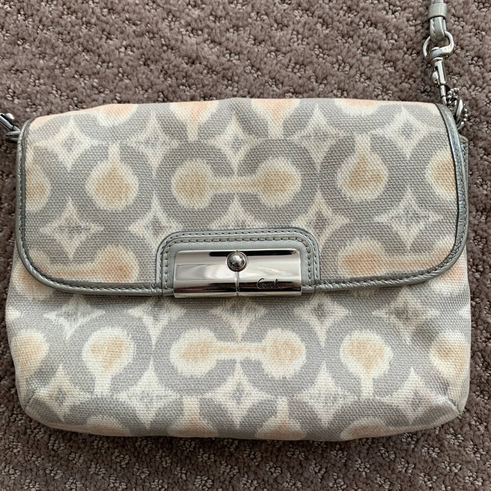 Pink And Tan Crossbody Coach Purse Gem